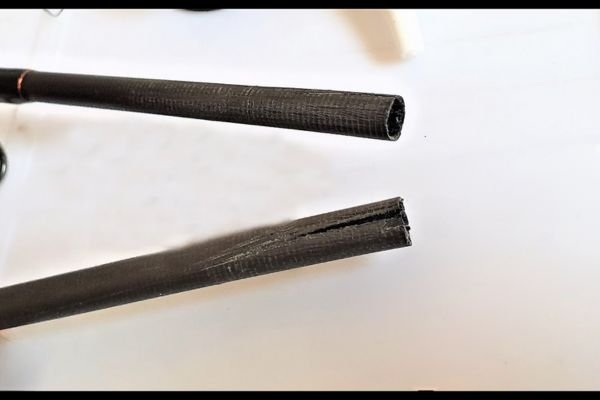 A broken spod fishing rod A broken spod fishing rod
